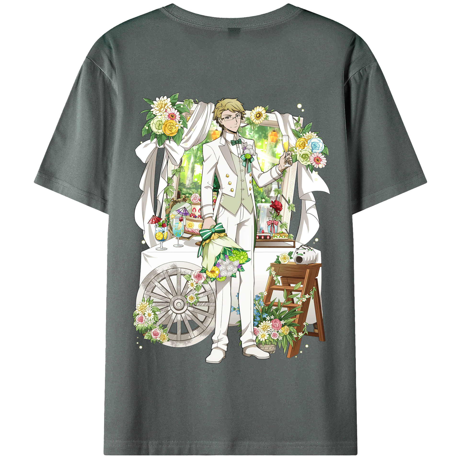 （画像用） 文豪ストレイドッグス Bungo Stray Dogs 綿100％半袖Tシャツ（背面プリント）